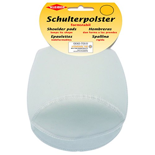 Kleiber Kr 3 Schulterpolster Mit Haken-Und Flauschband Spalline Imbottite Raglan, 50% Poliammide, Bianco, 16 X 11 X 5 Cm