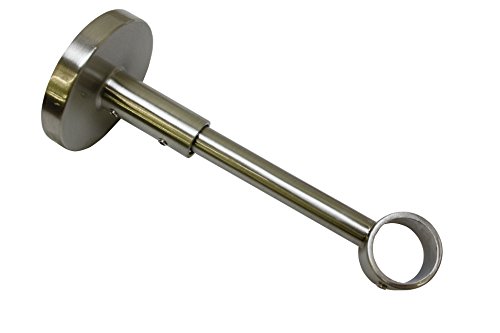Gardinia 10011148 Supporto Chiuso Per Asta, Metallo, Finitura Acciaio Inossidabile, 12X12X0.1 Cm
