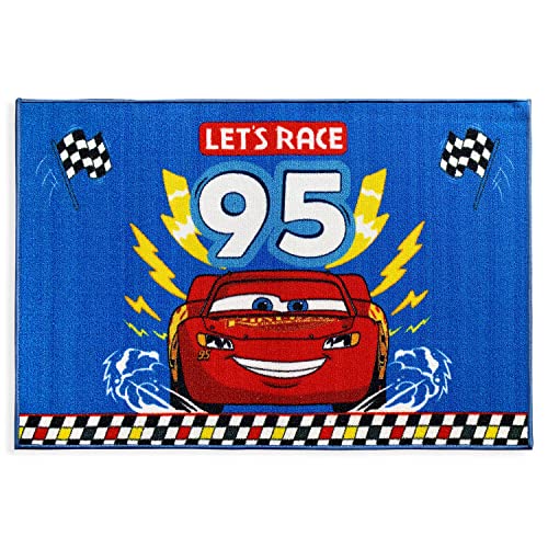 Nada Home Tappeto Antiscivolo Cameretta Bambini Disney Cars Saetta Mcqueen 80X120 Cm 5436