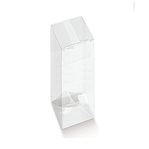 Subito Disponibile 50 Pezzi Scatola Pvc Trasparente Automatica 4.5X4.5X22 Cm Portaconfetti