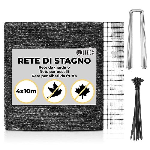 Uikos Rete Ombreggiante 10X4M I Rete Anti Piccioni I Rete Antigrandine Per Orto I Rete Anti Uccelli I Con Picchetti Di Ancoraggio E Fascette Stringica