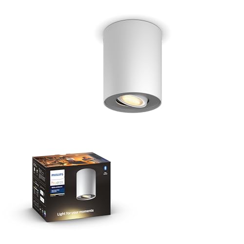 Philips Hue White Ambiance Pillar, Estensione Faretto Led Smart Per Kit Base Pillar, Lampadina Gu10 Inclusa, Bluetooh, 5.5 W, Bianco