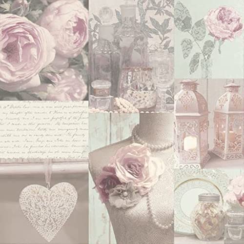 Arthouse, Carta Da Parati Charlotte Blush, Vintage Inspried Rosa Polverosa