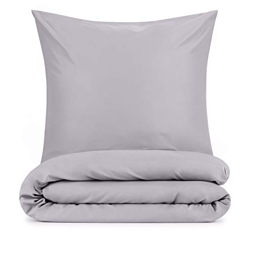 Blumtal Copripiumino Matrimoniale In Microfibra, Set Completo Copripiumino Matrimoniale Con 2 Federe Cuscini Letto, 260 X 240 & 40 X 70 (2X), Grigio