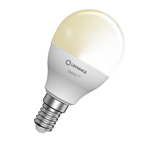 Ledvance Lampada Led Smart+ Con Tecnologia Bluetooth, E14, Dimmerabile, Bianco Caldo, 2700 K, Sostituisce Lampadine Da 40 W, Controllabili Con Alexa E