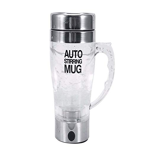 Mengshen Tazza Con Miscelatore/Self Stirring Mug Multipurpose Mixer Auto Stir Portable Coffee Cup Tea Electric Transparent, A034