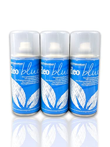 Rampi Tris Deo Blu Spray Deodorante Igienizzante Tessuti Profumatore Bucato Lavatrice Elimina Odori Professionale Rinfresca Capi Come Appena Lavati Am