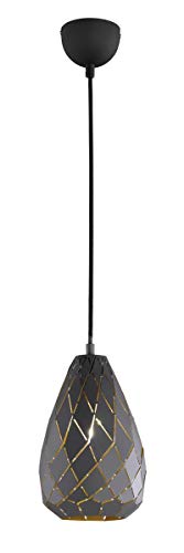 Trio Leuchten Onyx - Lampadario In Metallo, Colore: Antracite/Oro