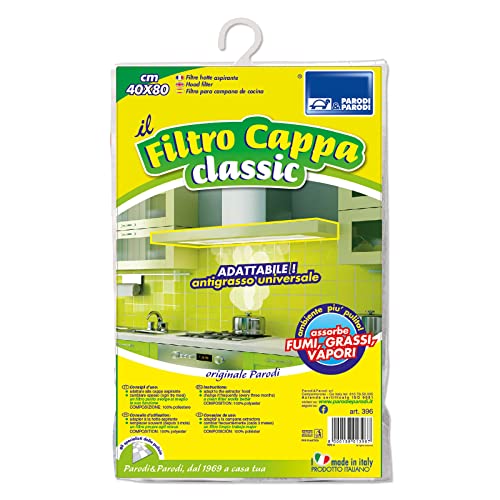 Parodi & Parodi- Filtro Cappa Cucina Classic, Accessori Cucina Filtri Cappa Cucina Aspirante Universale E Ritagliabile In Polietilene, Perfetto Per Tu