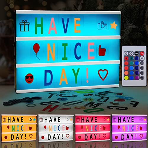 Amzeeniu Scatola Luminosa A4 Light Box Scatola Luminosa A Led Per Segnaletica Luminosa Personalizzabile Con Luce Di Colore Alimentata Da Usb E Batteri