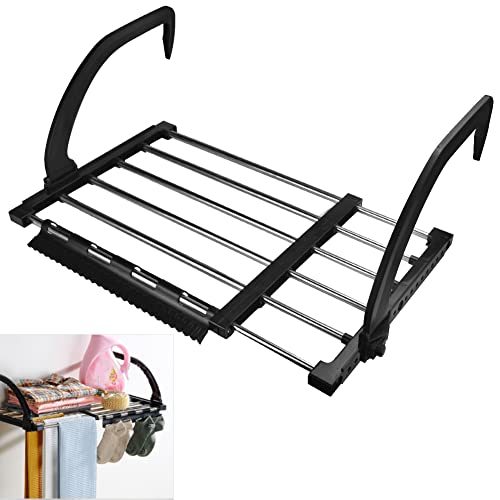 Reforung Stendino Da Balcone Allungabile 42-73Cm Stendino Balcone Estensibile Stendibiancheria Da Balcone In Acciaio Inox Stendino Da Appendere Al Bal