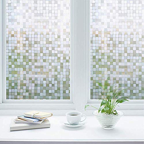 Zindoo Pellicola Vetri Pellicola Privacy Per Vetri Pellicola Decorativa Per Finestre Pellicola Anti-Uv Per Ufficio Bagno Camera Da Letto Sala Di Riuni