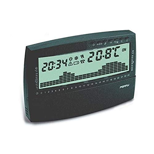 Perry 1Crcr017Ag - Cronotermostato Giornaliero Digitale Da Parete Serie Up & Down Antracite