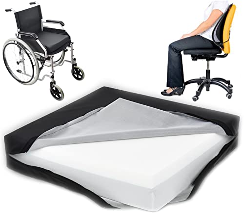 Ortoprime Cuscino Antidecubito Viscoelastico + Hr Memory Foam - Cuscino Ciambella Antidecubito - Cuscino Ortopedico - Ciambella Sanitaria Per Sedia A 