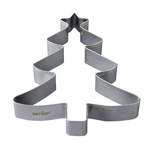 Zenker Tagliapasta Per Biscotti A Forma Di Natale, Per Deliziosi Biscotti E Dolci 2 In 1, In Acciaio Inox, 7719, Argento