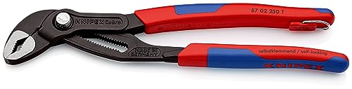 Knipex Cobra Pinza Regolabile Di Nuova Generazione Per Tubi E Dadi Bonderizzata Grigia, Incorporato Per Agganciare Una Protezione Anticaduta 250 Mm (C