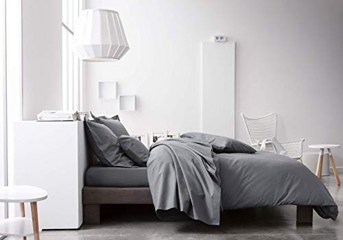 Today Lenzuolo Con Angoli, 100% Cotone, Grigio (Grey), 160X200 Cm