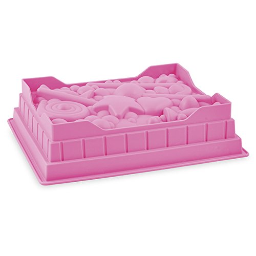 Habi 8622500 Stampo Silicone Torta Rilievo Pastel 27X22 Pasticceria E Cake Design, Multicolore