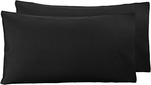 Amazon Basics - Federe In Microfibra, 50 X 80 Cm, 2 Unità, Nero