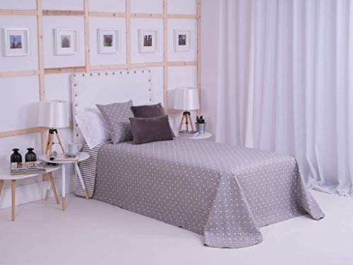 Mi Casa Gris 200X270 Bouti Osten (105)+1Fc 50X70, Cotone, 50% Poliestere