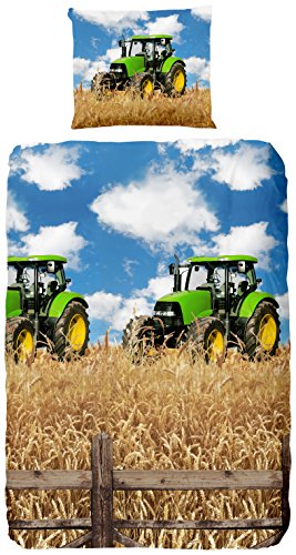 Good Morning Coordinato Copripiumino Farmer Blu/Beige 140 X 200/220 Cm + 60 X 70 Cm