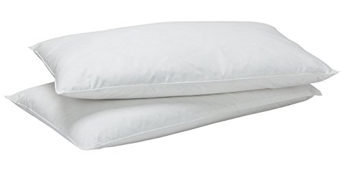 Pikolin Home - Cuscino In Piumino 30% Con Doppia Fodera In Cotone; Durezza Bassa, Ideale Per Dormire A Pancia In Giù