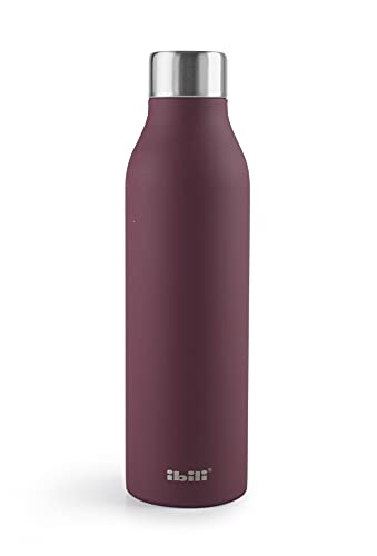 Ibili Botella Termo Doble Pared Hoja 500 Ml, Acero Inoxidable 18/10, Doble Pared, Reutilizable
