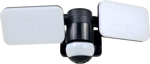 Elro Lf70 Duo Apparecchio A Led Per Esterni Con Sensore Di Movimento - 2 X 10 W - 1200 Lm - Impermeabile Ip54 - Nero