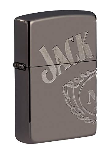 Zippo – Black Ice - Jack Daniels, Multi Cut, Armatura - Benzina Accendino Antivento, Ricaricabile, In Confezione Regalo