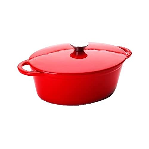 Ibili, Cocotte Tonda Ovale 27 X 21 Cm, Ghisa, Adatta Per L’Induzione.
