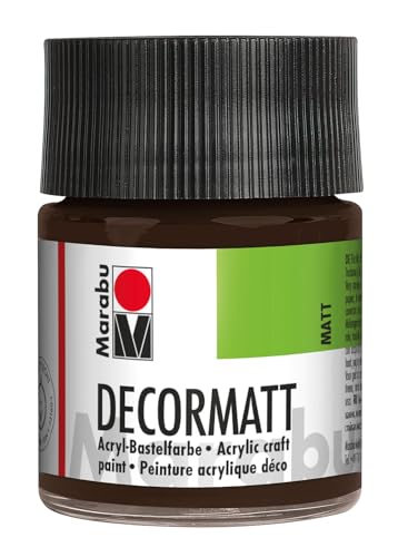 Marabu Vernice Acrilica "Decoropac", Marrone Scuro, 50 Ml, In Vetro