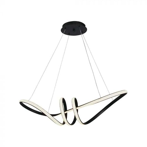 V-Tac Vt-7798 Lampadario Led A Sospensione Intrecciato 24W In Metallo Dal Design Moderno 72 * 30Cm Coloro Nero 3000K - 8010