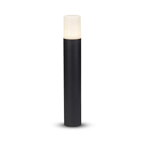 Portalampada Da Giardino Con Fissaggio A Terra Wall Light Alluminio Rotondo Nero