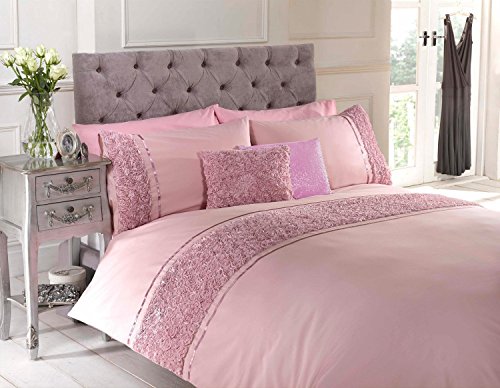 Homespace Direct Copripiumino Set Da Letto Biancheria Da Letto, Rosa