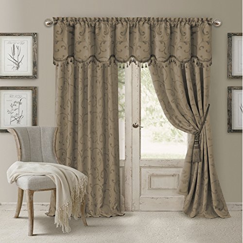Elrene Home Fashions Mia - Tenda Oscurante Per Finestra, 132 X 213 Cm, Colore: Tortora