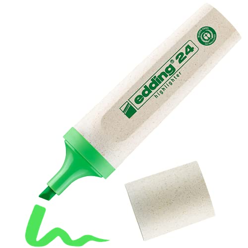 Edding Evidenziatore Highlighter 24 Ecoline Ricaricabile, Verde Chiaro