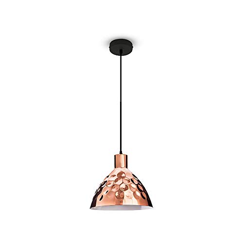 Lampadario Portalampada 1Mt E27 Elegant Ф230Mm- Copper Oro Rosa - Mod Vt-8220