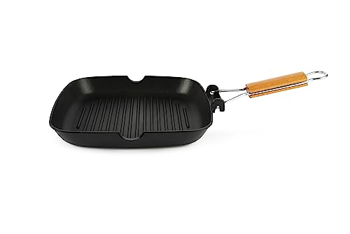 Excelsa Grigliosa Bistecchiera/Padella Grill Quadrata, Cm. 26 X 26