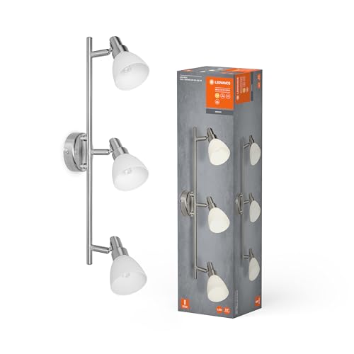 Ledvance Led Led Spot G9 Faretto A 3 Luci Di Qualità In Alluminio, Adatto Per Pareti E Soffitti Interni, Lampade G9 2W Sostituibili Incluse, Bianco Ca