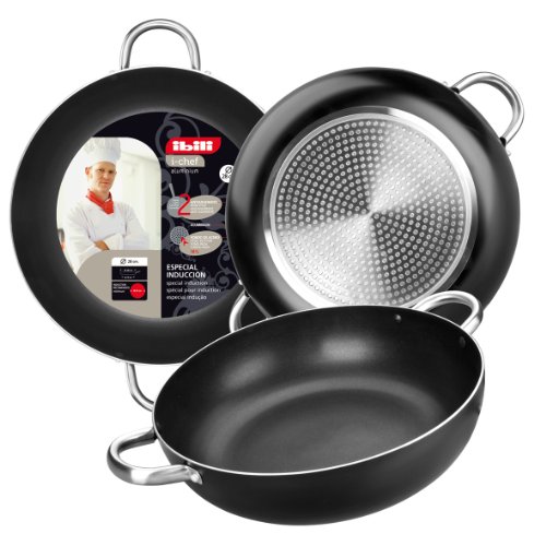 Ibili Sarten Honda Con 2 Asas I-Chef 28 Cm, Stainless Steel