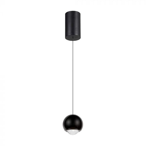 V-Tac Vt-7508 Lampadario Led 5W A Sospensione Forma Di Campana Altezza Regolabile Colore Nero 3000K - 10341