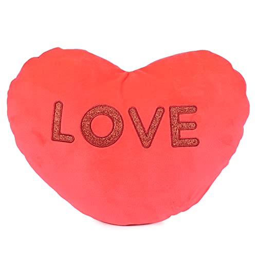 Famosa Softies - Peluche Hello Pillow Love Edition, Colore Rosso, Cuscino A Forma Di Cuore E Lettere Love Ricamate, Morbido E Morbido, Per San Valenti