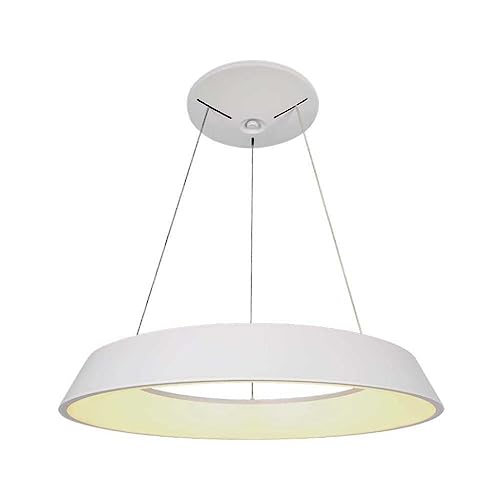 V-Tac Vt-7755 Lampadario Led Rotondo Bianco A Sospensione 48W Circolare Anello Sospeso 3000K Dimmerabile Triac - Sku 6903