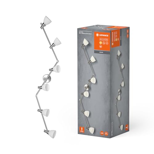 Ledvance Led Led Spot G9 Faretto A 6 Fiamme Di Qualità In Alluminio, Adatto Per Pareti E Soffitti Interni, Lampade G9 2W Sostituibili Incluse, Bianco