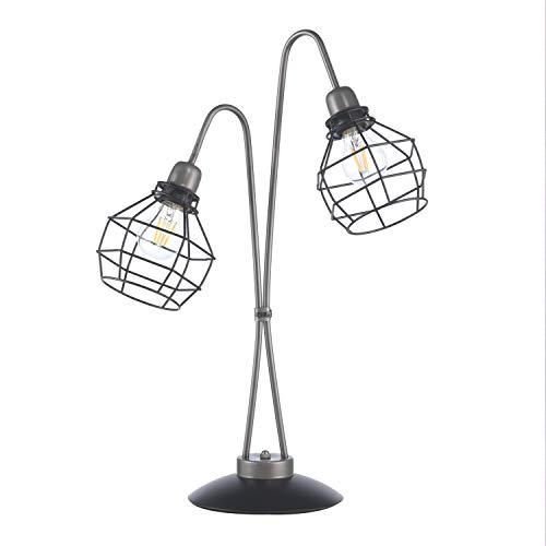 Onli Lampada Da Tavolo A Due Luci, Grigio E Nero
