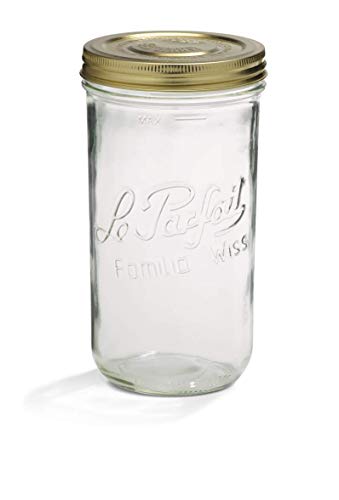 Le Parfait 900024 - Vasetti Con Tappo A Vite, Confezione Da 6, 1,5 Kg, 33 X 21 X 22 Cm