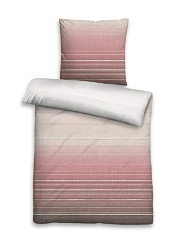 Biberna 0636058 Set Biancheria Da Letto Con Fodere Per Cuscini Raso Di Cotone Mako 1X 240X220 Cm + 2X 80X80 Cm, Rouille