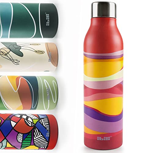 Ibili 774958 Vinikunka Botella Termo Doble Pared, 500 Ml, Acero Inoxidable 18/10, Reutilizable