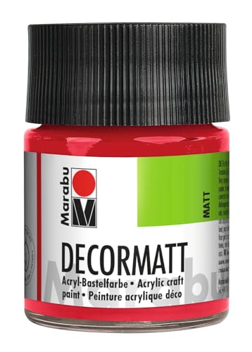 Marabu Vernice Acrilica "Decoropac", Rosso Ciliegia, 50 Ml, In Barattolo Ve = 1