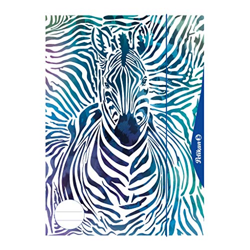 Pelikan 240406 Cartella Combinata (Raccoglitore E Blocco Da Disegno), A4, Motivo: Zebra, 1 Pezzo